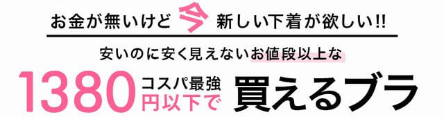 コスパ最強1380円以下で買えるブラ