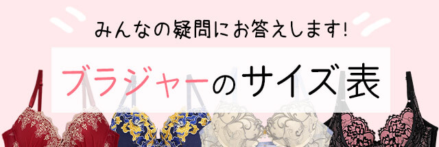 ブラのサイズ表