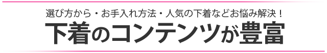 下着のコンテンツが豊富