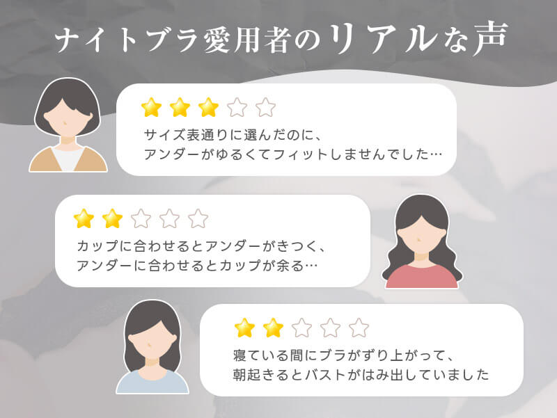 ナイトブラ愛用者の声