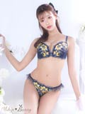 【明日花キララプロデュース/WhipBunny】Noble Lacy Casablanca Bra&T-back/Navy ノーブルレーシーカサブランカブラ&Tバック/ネイビー