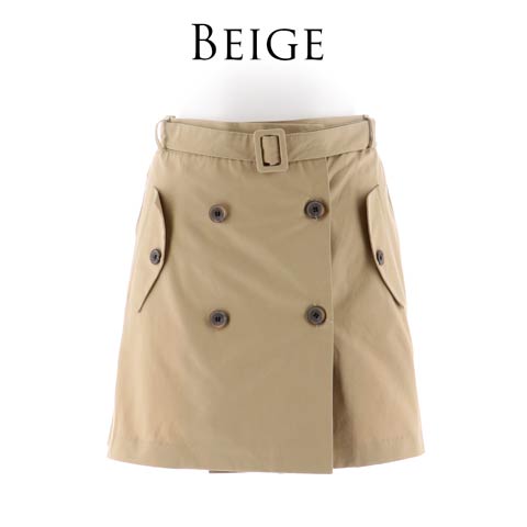 【明日花キララプロデュース/WhipBunny】Trench Style Mini Skirt トレンチ風ミニスカート(BEIGE-FREE)