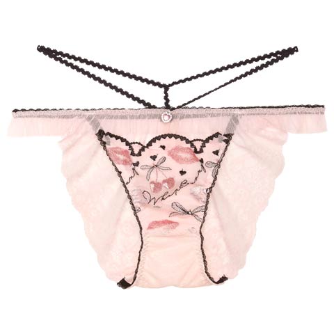 9/27再販!【明日花キララプロデュース/WhipBunny】Dazzling Rouge Cherry Shorts / ダズリンルージュチェリーショーツ(ルージュブラック/フルバック-M)