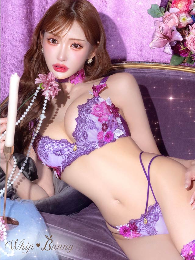 【明日花キララプロデュース/WhipBunny】Dressy Flower Lady Bra&Shorts / ドレッシーフラワーレディブラ＆ショーツ