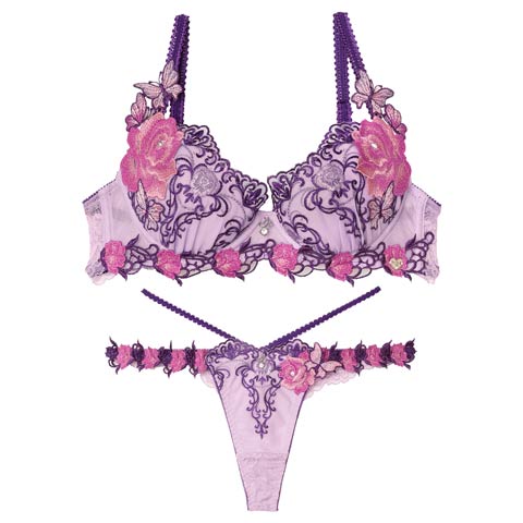 10/3新作!【明日花キララプロデュース/WhipBunny】Gothic Butterfly Bloom Bra&T-back / ゴシックバタフライブルームブラ＆Tバック［週替］[スーパーセール](バタフライピー-B65/ショーツM)