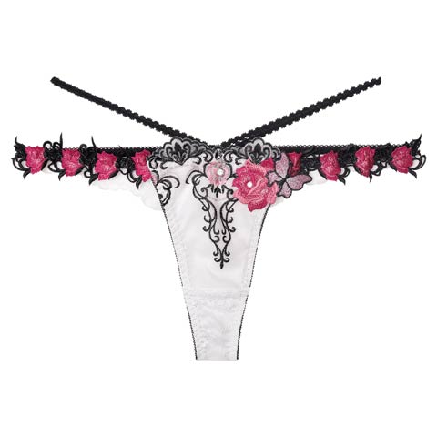 10/3新作!【明日花キララプロデュース/WhipBunny】Gothic Butterfly Bloom Shorts / ゴシックバタフライブルームショーツ(モノクロームバタフライ/Tバック-M)