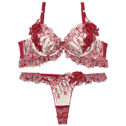 1/26新作!【明日花キララプロデュース/WhipBunny】Gorgeous Masquerade Bra&T-back/ ゴージャスマスカレードブラ＆Tバック(ロイヤルレッド-B65/ショーツM)