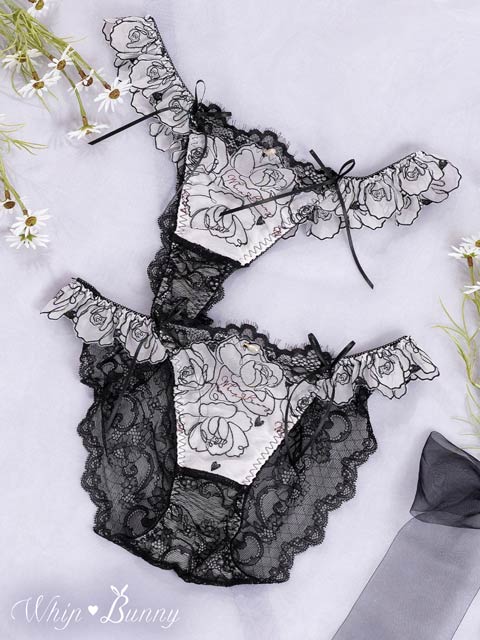 3/27新作!【明日花キララプロデュース/WhipBunny】Lady Rose Embroidery Shorts / レディローズエンブロイダリーショーツ