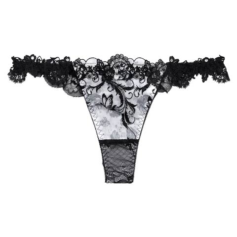 【明日花キララプロデュース/WhipBunny】Butterfly Rose Garden Shorts / バタフライローズガーデンショーツ(ブラックバタフライ/Tバック-M)