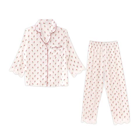 【明日花キララプロデュース/WhipBunny】Petit Rose Satin Pajamas プチローズサテンパジャマ(WHITE-M)