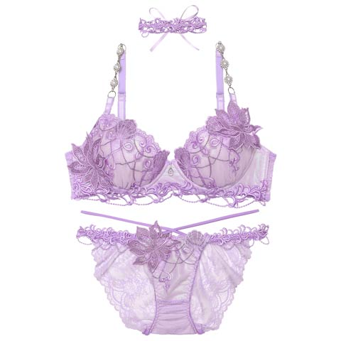 【明日花キララプロデュース/WhipBunny】オーロラジュエルマーメイドブラ＆ショーツ＆チョーカー［週替］[スーパーセール](マーメイドパープル-B65/ショーツM)