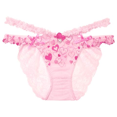 【明日花キララプロデュース/WhipBunny】Sweetie Heart Frill Shorts / スウィーティーハートフリルショーツ(ハートピンク/フルバック-M)