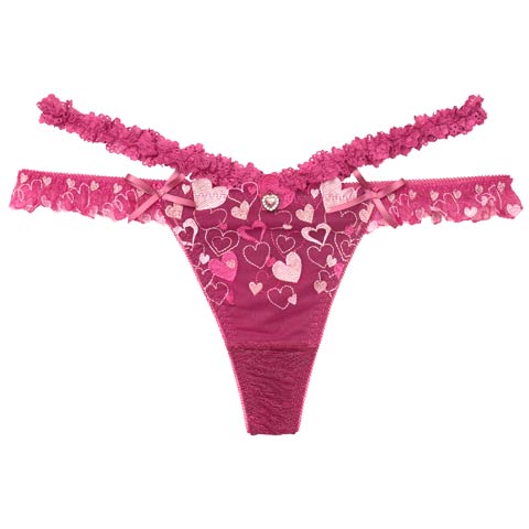 【明日花キララプロデュース/WhipBunny】Sweetie Heart Frill Shorts / スウィーティーハートフリルショーツ(ハートベリー/Tバック-M)