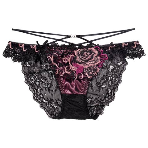 11/22再販!【明日花キララプロデュース/WhipBunny】Glitter Rose Tiara Shorts / グリッターローズティアラショーツ(シャインブラック/フルバック-M)