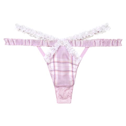 【明日花キララプロデュース/WhipBunny】Dolly Tartan Check Shorts / ドーリータータンチェックショーツ(ラベンダータータンチェック/Tバック-M)