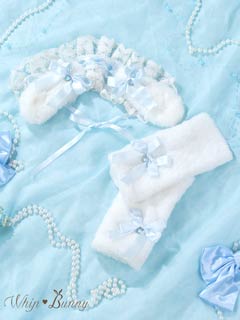 【明日花キララプロデュース/WhipBunny】Fluffy Sweet Puppy Head dress&Armcovers / フラッフィースウィートパピーヘッドドレス＆アームカバー