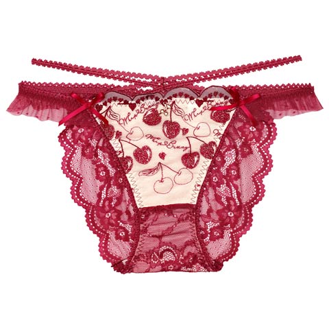 【明日花キララプロデュース/WhipBunny】Twinkle Cherry Frill Shorts /トゥインクルチェリーフリルショーツ(チェリーレッド/フルバック-M)