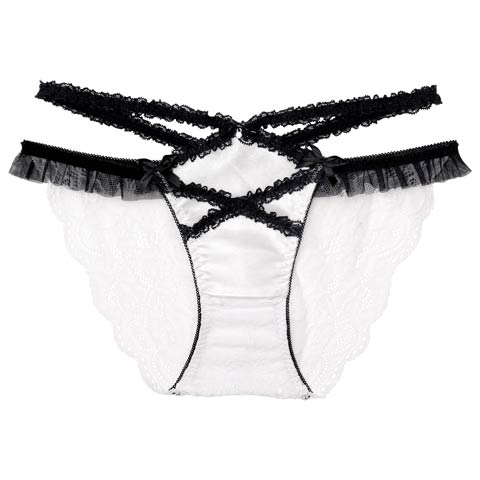 12/12新作!【明日花キララプロデュース/WhipBunny】Lolita Frill Lacy Shorts / ロリータフリルレーシィショーツ(レースアップフリル/フルバック-M)