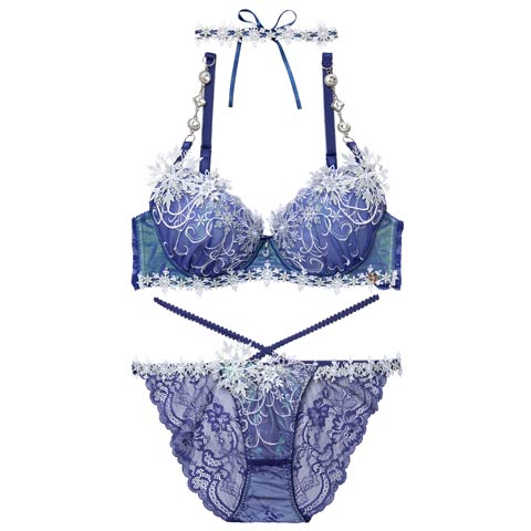 11/28新作!【明日花キララプロデュース/WhipBunny】Aurora Snow Queen Bra&Shorts / SNOW CRYSTAL オーロラスノークイーンブラ＆ショーツ(スノークリスタル-B65/ショーツM)