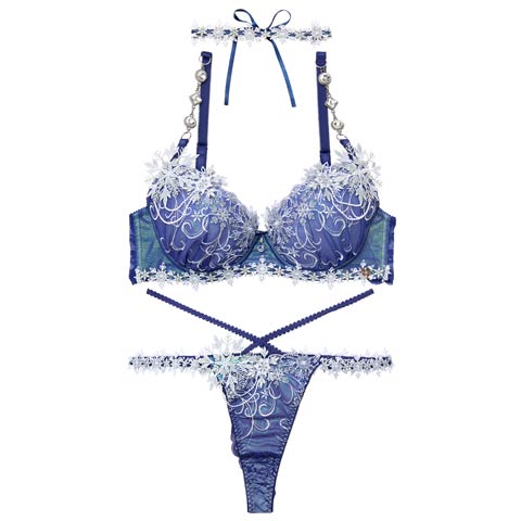 11/28新作!【明日花キララプロデュース/WhipBunny】Aurora Snow Queen Bra&T-back/ SNOW CRYSTAL オーロラスノークイーンブラ＆Tバック(スノークリスタル-B65/ショーツM)