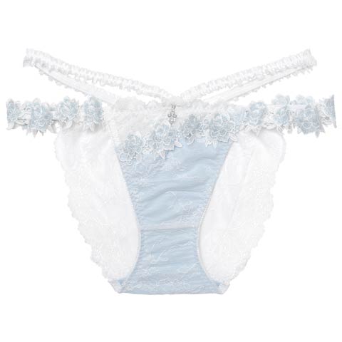 2/6新作!【明日花キララプロデュース/WhipBunny】Crystal Rose Frill Shorts / クリスタルローズフリルショーツ(クリスタルホワイト/フルバック-M)