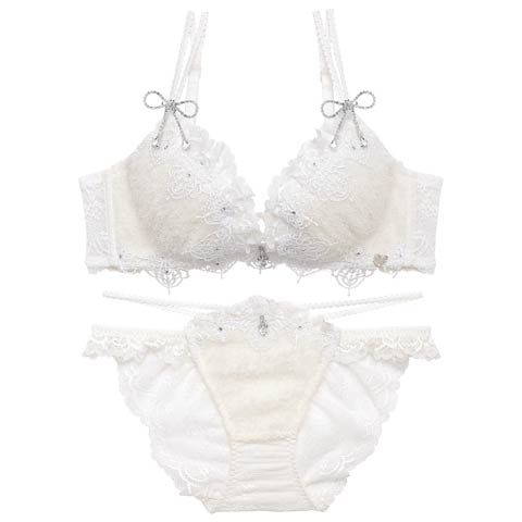 4/24新作!【明日花キララプロデュース/WhipBunny】Sweet Shaggy Knit Bra&Shorts / スウィートシャギーニットブラ＆ショーツ(ホワイトシャギー-B65/ショーツM)