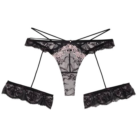 【明日花キララプロデュース/WhipBunny】Luxe Rose Gold Shorts / リュクスローズゴールドショーツ(ローズゴールドブラック/Tバック-M)