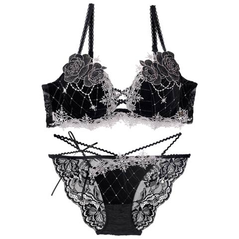 10/10新作!【明日花キララプロデュース/WhipBunny】Luxe Jewelry Velour Bra&Shorts / リュクスジュエリーベロアブラ＆ショーツ(オニキスバイオレット-B65/ショーツM)