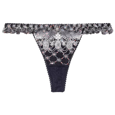 3/13新作!【明日花キララプロデュース/WhipBunny】Princess Lame Chiffon Shorts / プリンセスラメシフォンショーツ(ネイビープリンセス/Tバック-M)