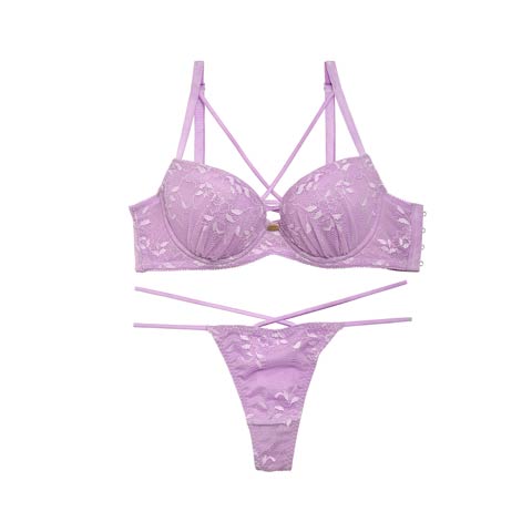 Dressy lace up Bra&T-back/Purple(パープル-A65)