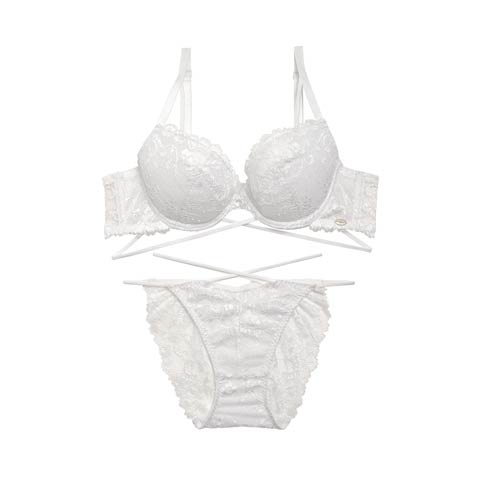 【lunangelina】A femininity lace Bra&shorts/White［ルナアンへリナ］(White-A65)