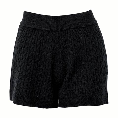 【lunangelina】Cable Knit Short Pants(ブラック-フリー)