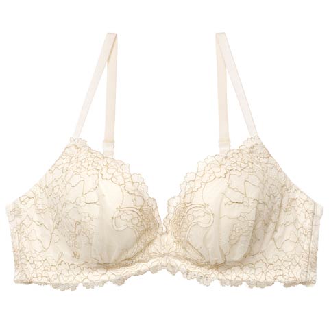 【予約:12/16頃より順次発送】11/27新作!【てんちむプロデュース/QQz】ふわりっちブラジャー(アイボリー-B65)