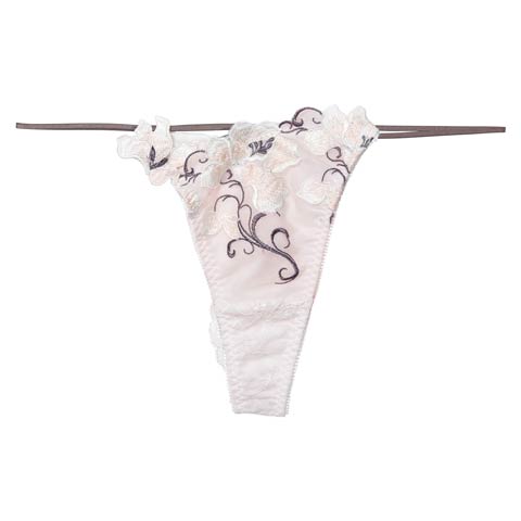 3/16新作!【PyunA．プロデュース-Enfel】リュクスカメリアTバックショーツ(ホワイト-S)