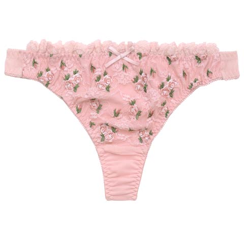 4/23新作!【PyunA．プロデュース-Enfel】ノーブルローズTバックショーツ(ピンク-S)