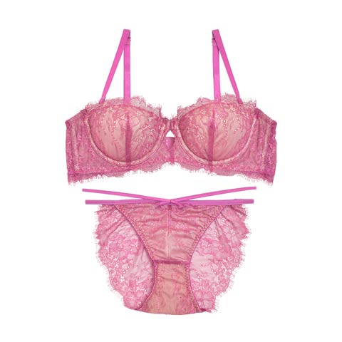 Angel Lacy Bra&shorts/PINK(PINK-A65)