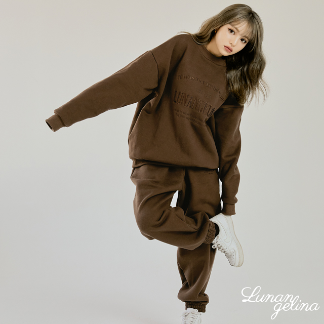 Lunangelina】Casual Warm Sweatshirts Setup/Brown［ルナアンへリナ］│下着・ランジェリー・ブラジャー通販のDRW  (ドロー) (3n90037)