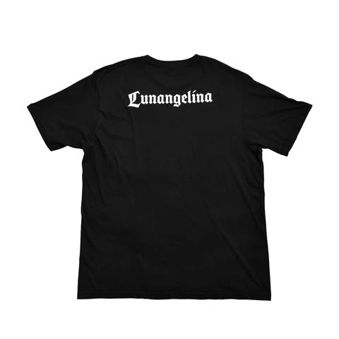 【lunangelina】Back print T-shirt［ルナアンへリナ］(ブラック-M)