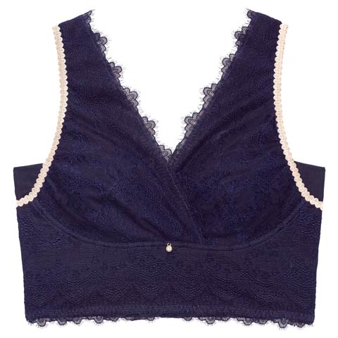 4/7新作!【三上悠亜プロデュース/Mieloa】ティアラフィットナイトブラ(ネイビー-S60)