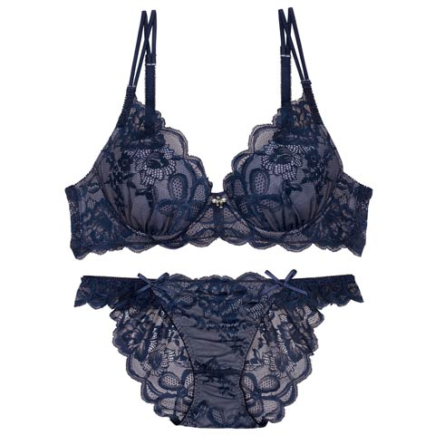 【伊藤桃々プロデュース/Rosem】フルールレースブラセット/ブルーリボン(ブルーリボン/フルバック-A65/ショーツM)