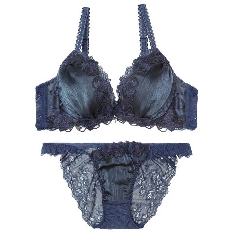 3/11新作!【伊藤桃々プロデュース/Rosem】トゥインクルフラワーブラセット/スターネイビー(スターネイビー/フルバック-A65/ショーツM)