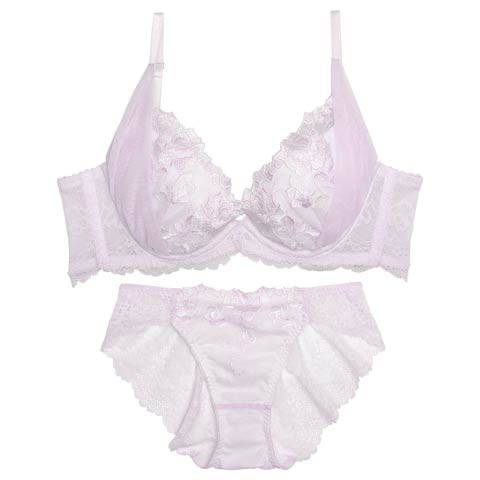 10/31新作!【ダレノガレ明美プロデュース/GARRONE】rose antique bra＆shorts ローズ アンティーク ブラ＆バック透けフルバック(ラベンダー-B65/ショーツM)