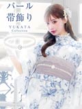 [単品] シルバー楕円パールかざり紐【2024年新作/YUKATA by dazzy】