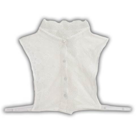 [単品]フラワースカラップレース付け襟【2025年新作/YUKATA by dazzy】(ホワイト-フリーサイズ)