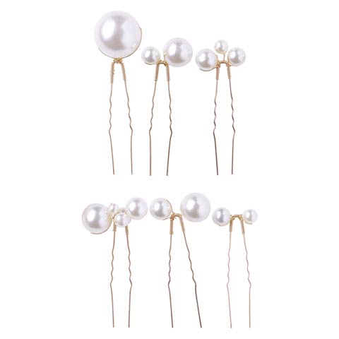 [6点SET]エレガントパール髪飾り【2025年新作/YUKATA by dazzy】(ゴールド-6点SET)