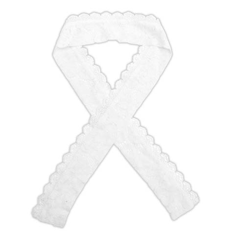 [単品]フェミニンレース半襟【YUKATA by dazzy 2025】(ホワイト×レース-フリーサイズ)