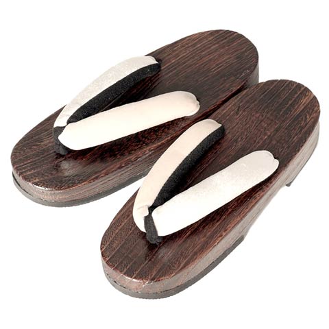 [単品]シンプルバイカラー下駄【YUKATA by dazzy 2025】(オフホワイト-フリーサイズ)