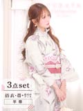 [3点SET]フェミニン姫椿柄浴衣【2024年再販/YUKATA by dazzy】