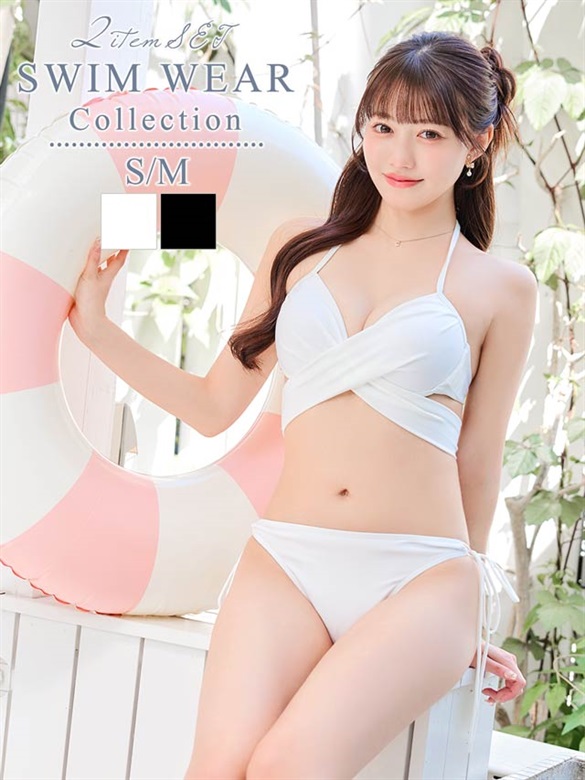 [2点SET]クロスカシュクールビキニ/水着