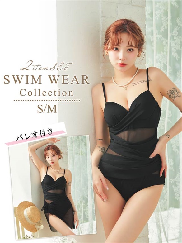 ボタニカルリボンレースアップ育乳脇高ブラジャー&Tバックショーツ